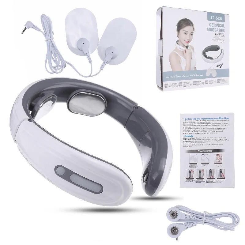 6 Modes 9 Levels Electric Neck Massager Pulse Cervical Vertebra Relax Lumbar Leg Massage DevicePost-surgery bra