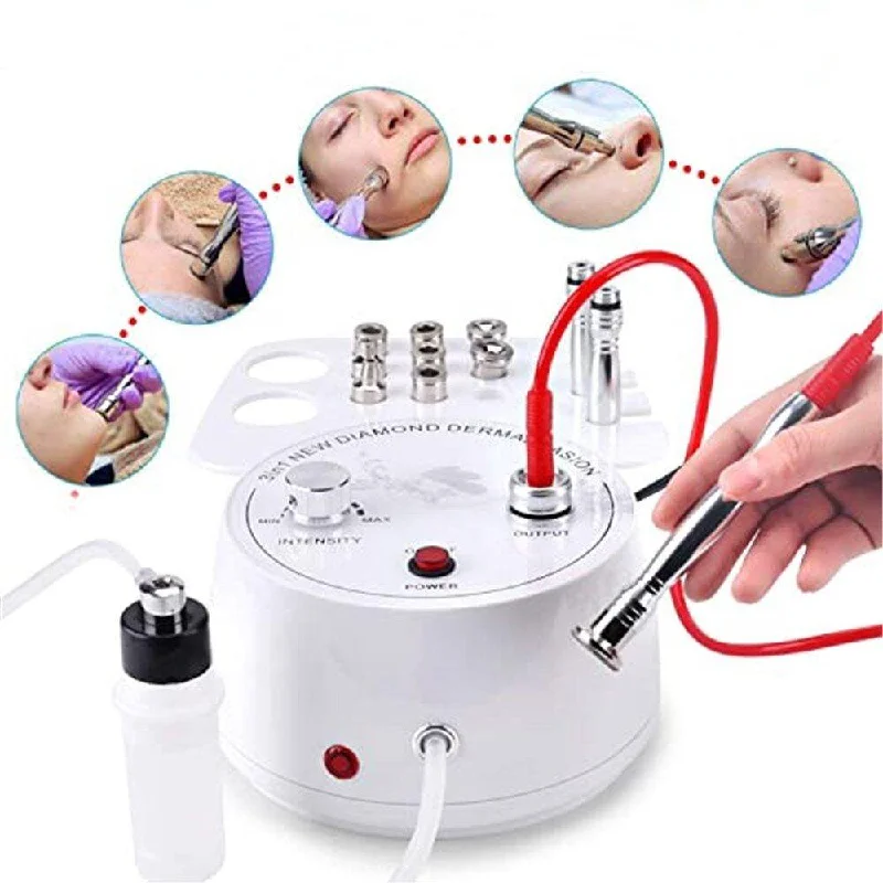 3 in 1 Diamond Microdermabrasion Dermabrasion Machine Facial Beauty Equipment for Skin Peeling Rejuvenation Lifting Tightening Beauty Device Suction Power 0-55cmHgFloral bra