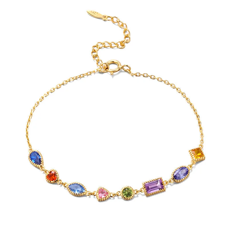 Colorful zirconium bracelet