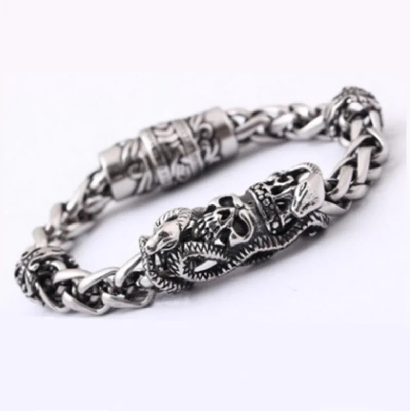 Stainless Steel Personality Magnet Skull BraceletBralette