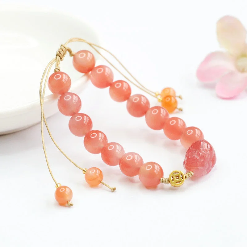 Natural Salt Source Agate Bracelet PixiuMoisture-wicking bra