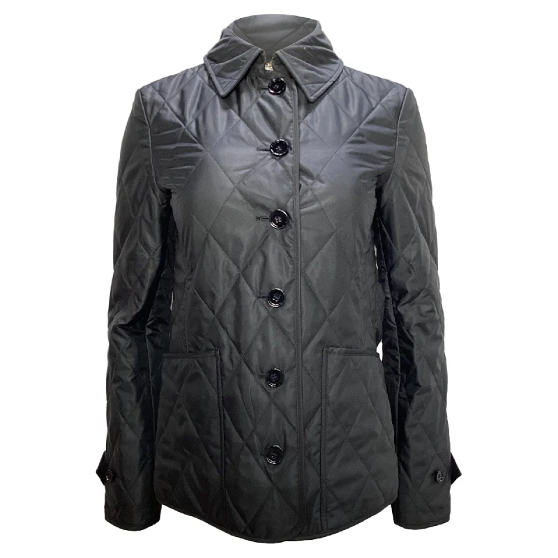 Studded JacketsBurberry Quilted Jacket in Black Cotton