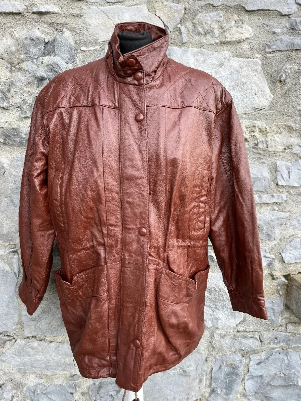 Branded Jackets80s brown leather jacket uk 14