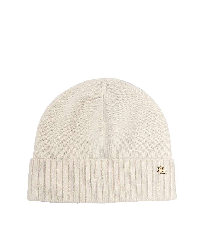 Wool-blend Beanie - Cream