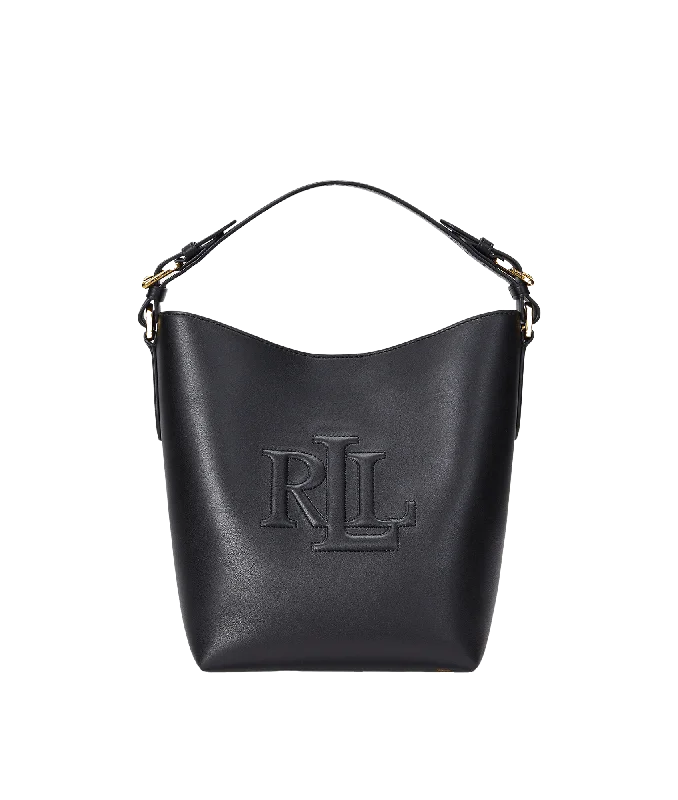 Leather Medium Witley Bucket Bag - Black