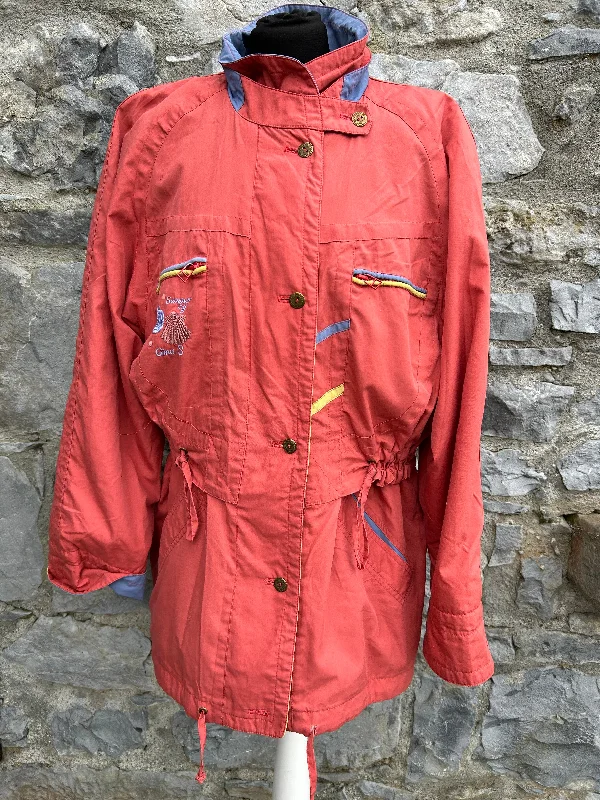 Polyester Jackets90s summer by the sea coral jacket uk 10-12