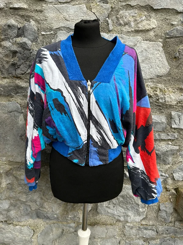 Urban Jackets80s rainbow&blue reversible bomber jacket uk 12