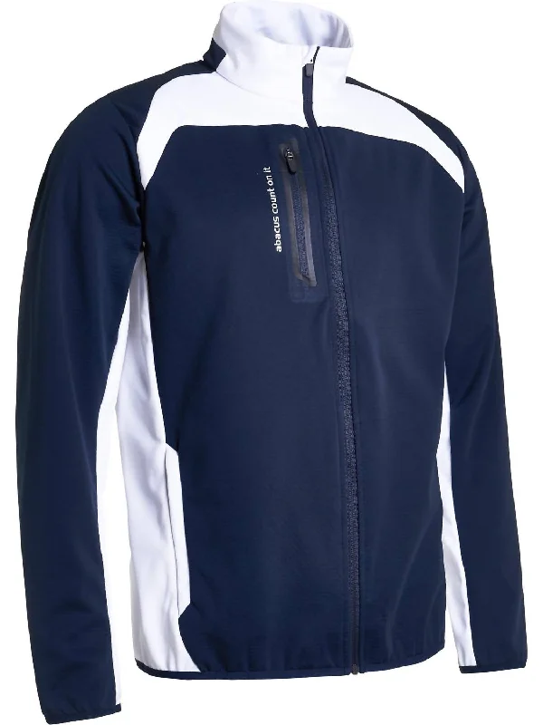 Asymmetrical JacketsMen's Arden Softshell Jacket In White/navy