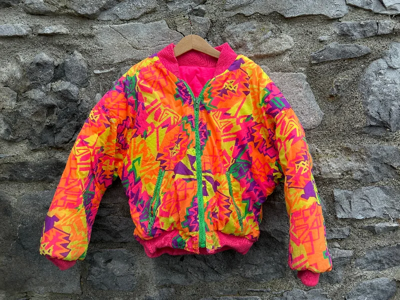 Statement Jackets80s neon geometric&pink reversible jacket  7-8y (122-128cm)