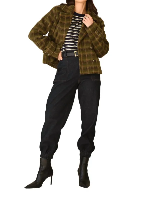 Snowboard JacketsLiza Plaid Jacket In Brown/moss/tan