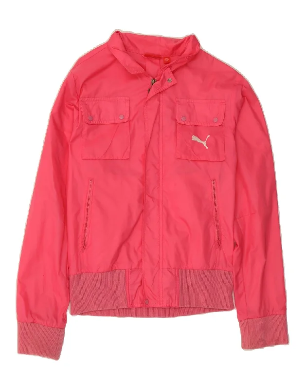 Parka JacketsPUMA Womens Bomber Jacket UK 12 Medium  Pink Nylon