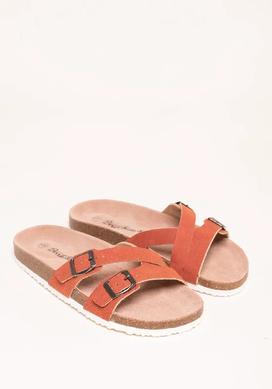 Hemp JacketsOrange Multi Strap Sandals