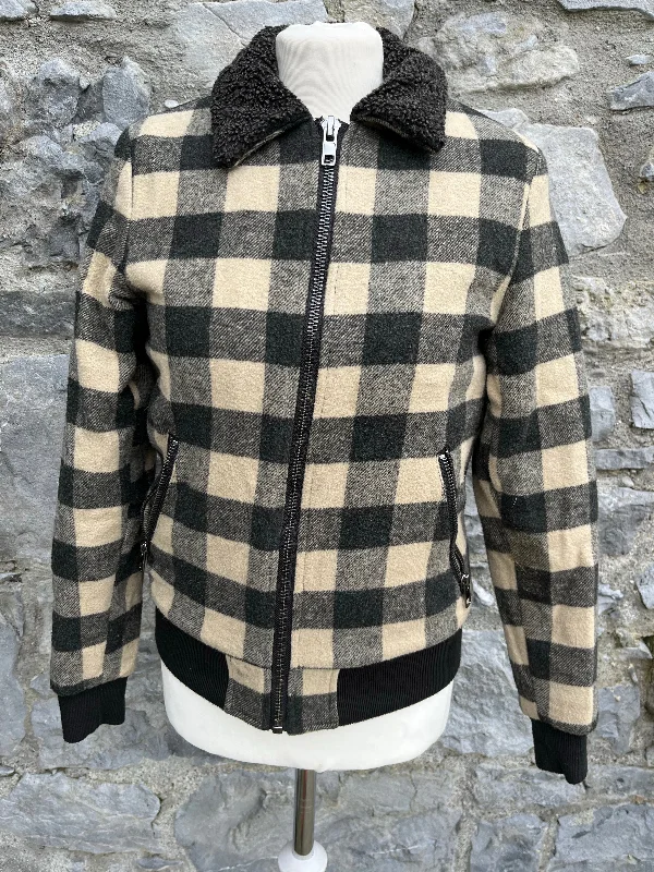 Hip-Hop JacketsBlack&beige check jacket   12-13y (152-158cm)