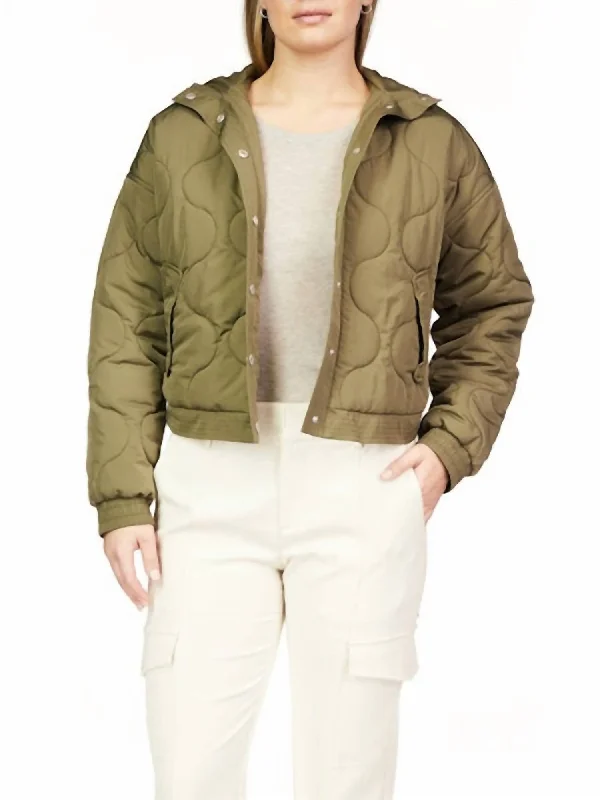 Work JacketsComfy Quilted Jacket In Burnt Olive