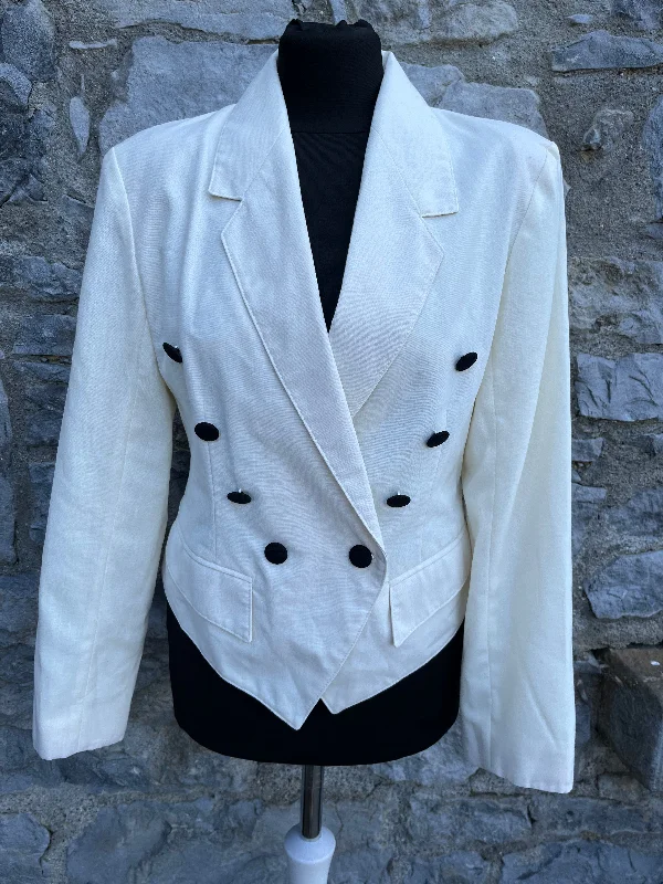 Leather Jackets80s white jacket uk 8-10