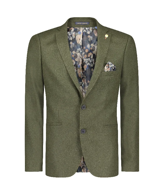 Skull & Roses Smart Blazer - Green