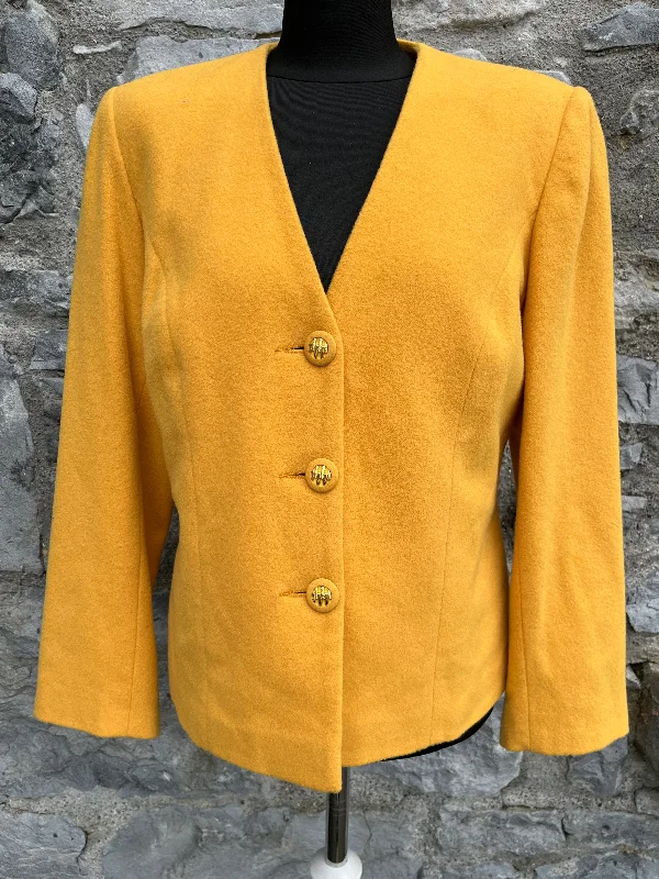 Quilted Jackets80s yellow woolly jacket uk 12