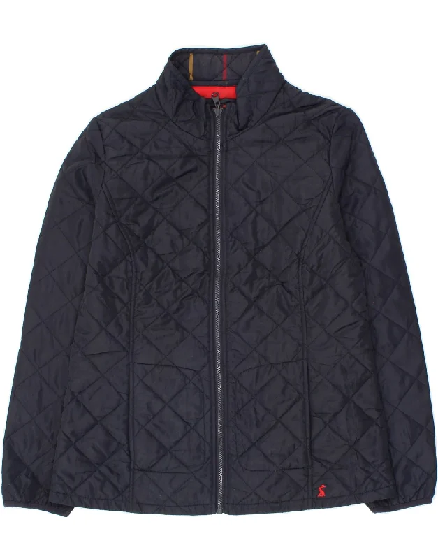 BlazersJOULES Womens Quilted Jacket UK 10 Small  Navy Blue Polyester