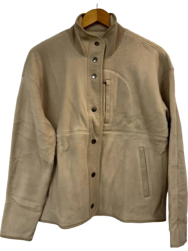 Recycled Fabric JacketsWomen's Fleece Jacket In Beige