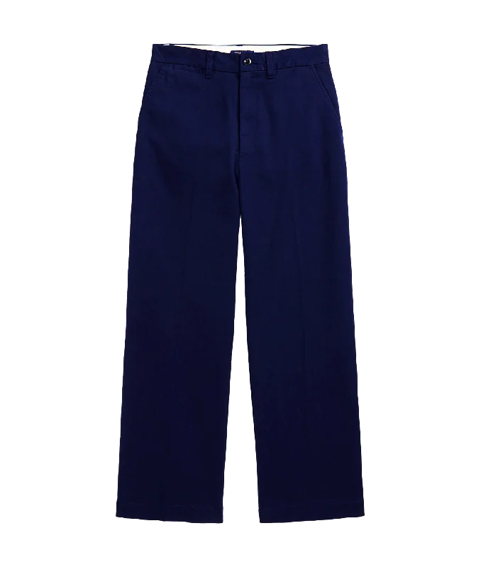 Chino Wide-leg Pant - Navy