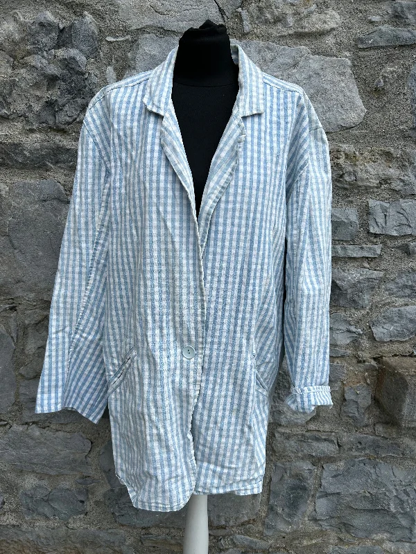 Nylon Jackets80s blue gingham jacket uk 14-16