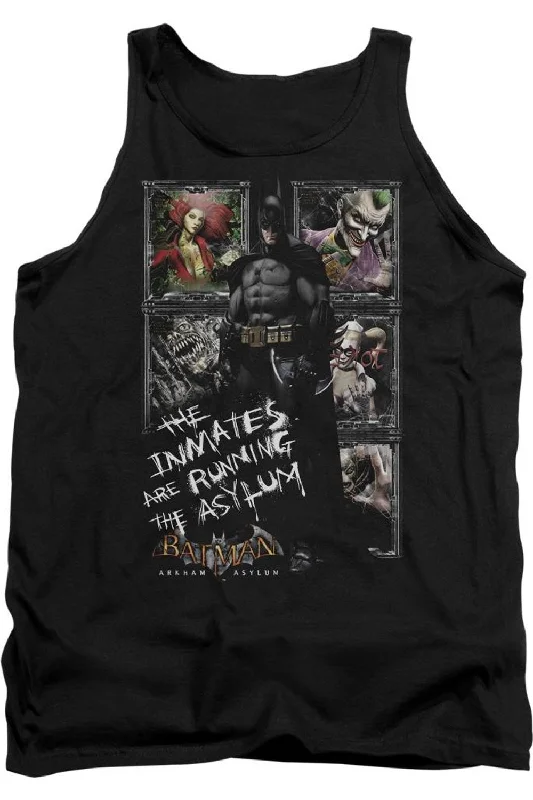 Batman Arkham Asylum Running The Asylum Adult Tank TopTrail hoodie