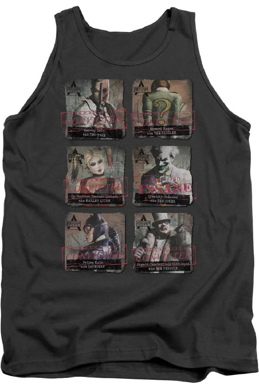 Batman Arkham City Arkham Lineup Adult Tank TopAthletic singlet