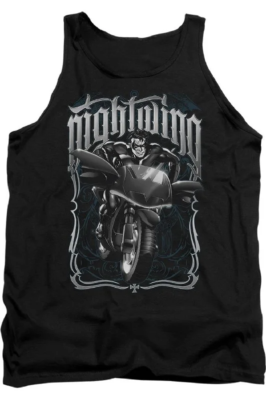 Batman Nightwing Biker Adult Tank TopMesh hoodie