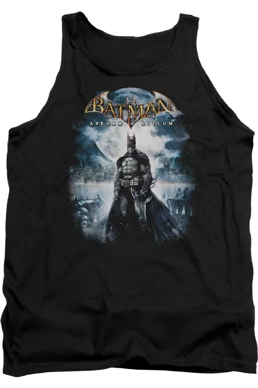 Batman Arkham Asylum Game Cover Adult Tank TopTraining singlet