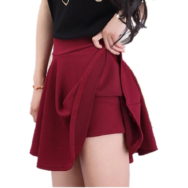 Clobee 2018 Woman Shorts Skirt Fashion High Waist Sexy Office Lady Skirts Female Elastic Mini Skirt Autumn Women SkirtPetticoat