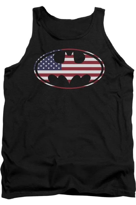 Batman American Flag Oval Adult Tank TopAthletic hoodie