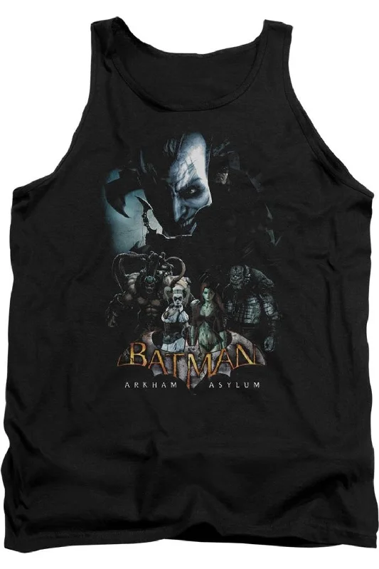 Batman Arkham Asylum Five Against One Adult Tank TopAthletic singlet