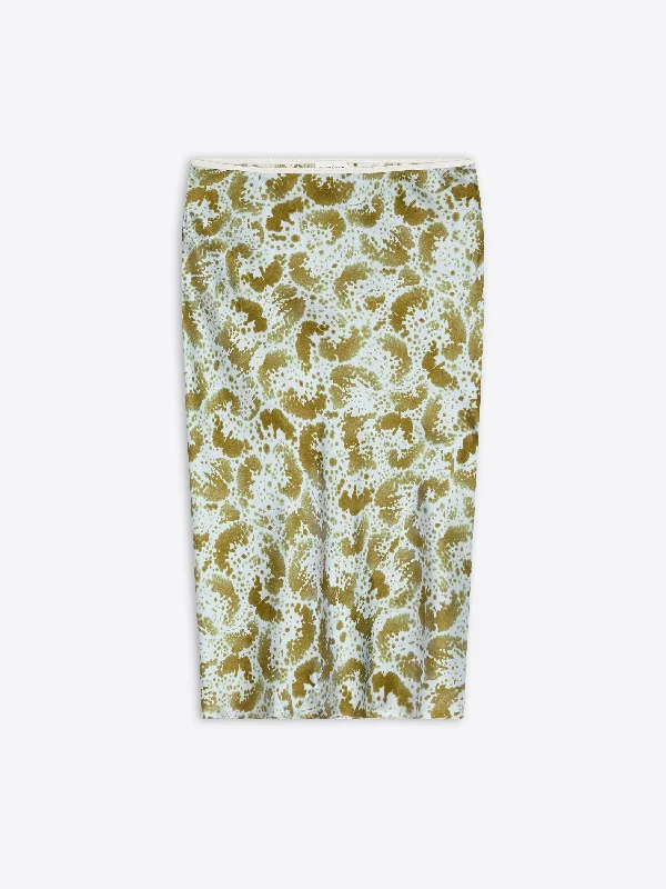 Printed silk skirtCircle Skirt