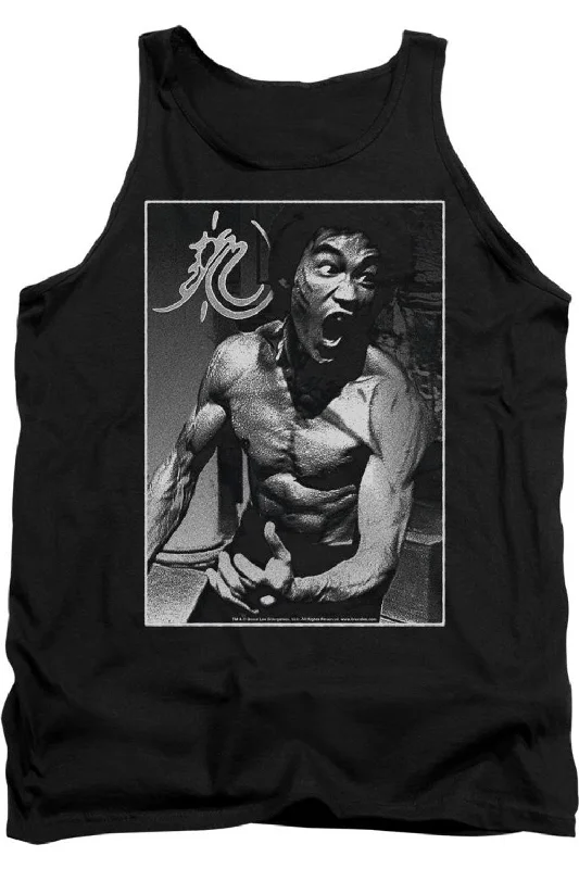 Bruce Lee Focused Rage Adult TankHigh-visibility tee