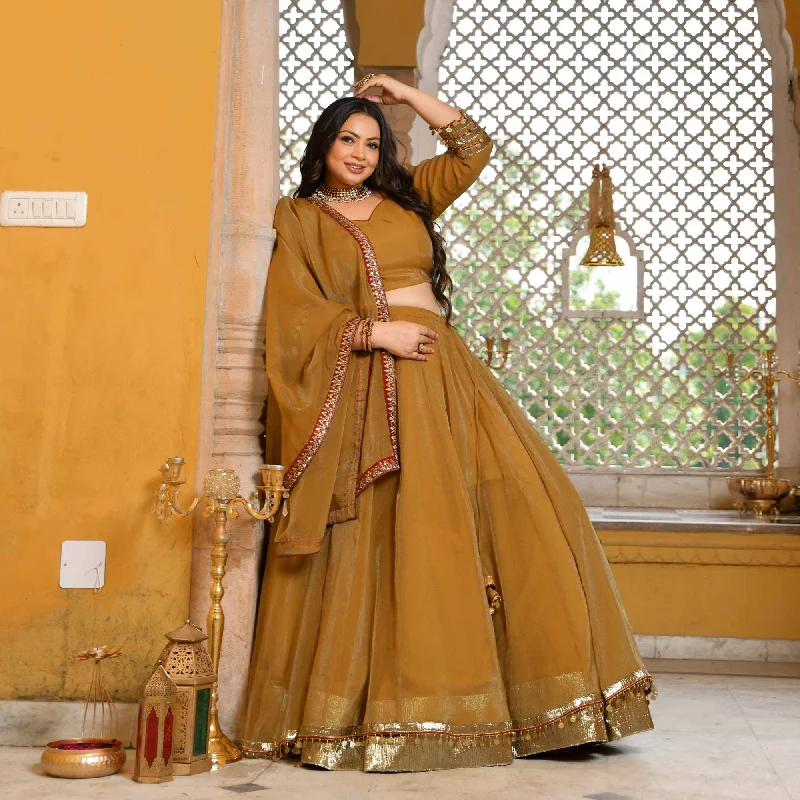 Gold & Glamour Royal Tissue Silk Lehenga Set