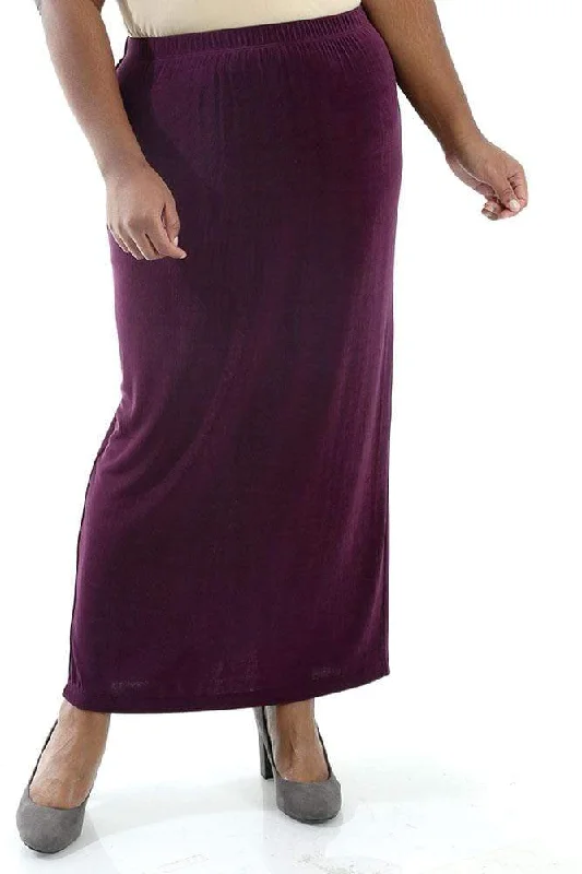 Vikki Vi Classic Boysenberry Straight Maxi SkirtBoho Skirt