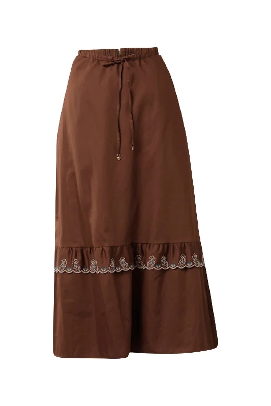 Women's Margaret Skirt In BrownVintage Skirt