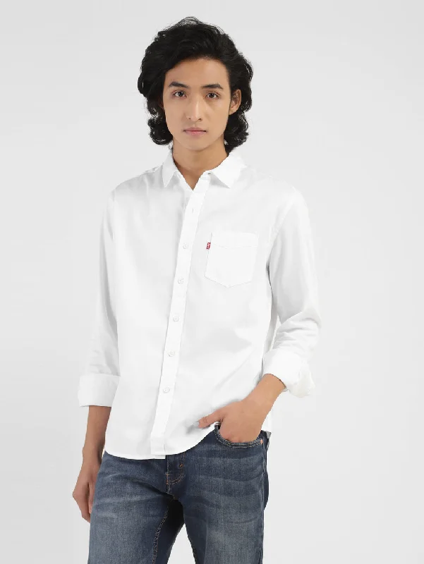 Men's Solid Regular Fit ShirtHip-Hop Shirts