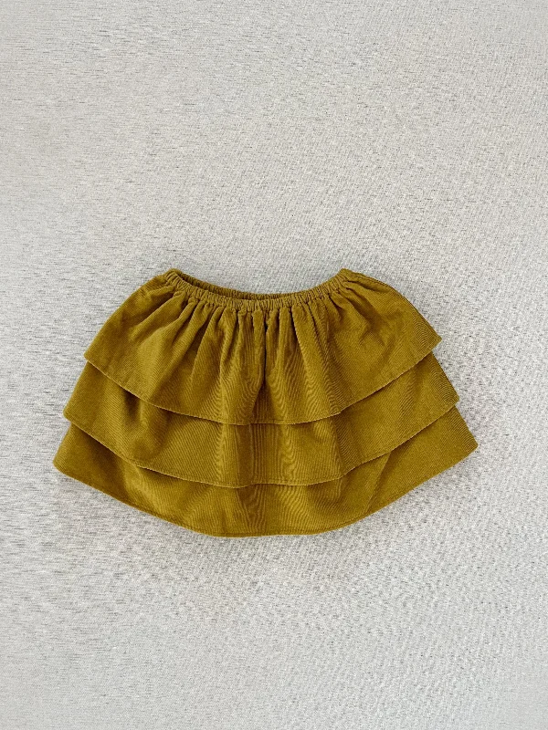 tali tiered skirt in ecru olive corduroyPetticoat