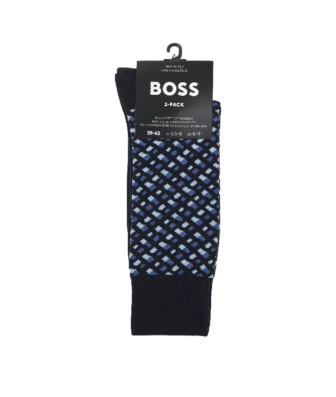 Style 2P RS Monogram CC Socks - Blue