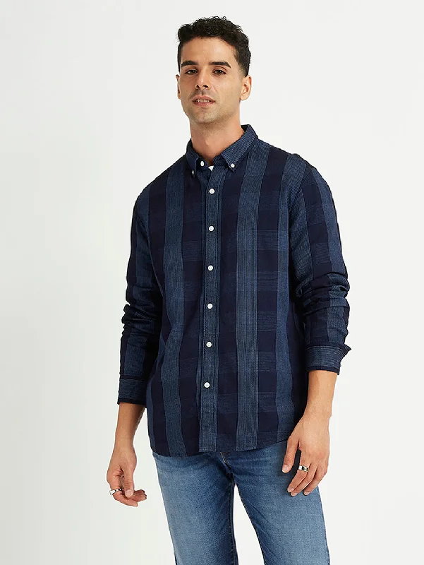 Men's Checkered Spread Collar ShirtPlush Shirts