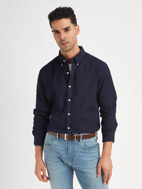 Men's Solid Slim Fit ShirtRuffled Shirts