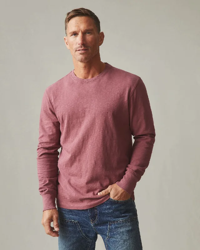 Premium Slub Crew Tee Long Sleeve - Wild Ginger