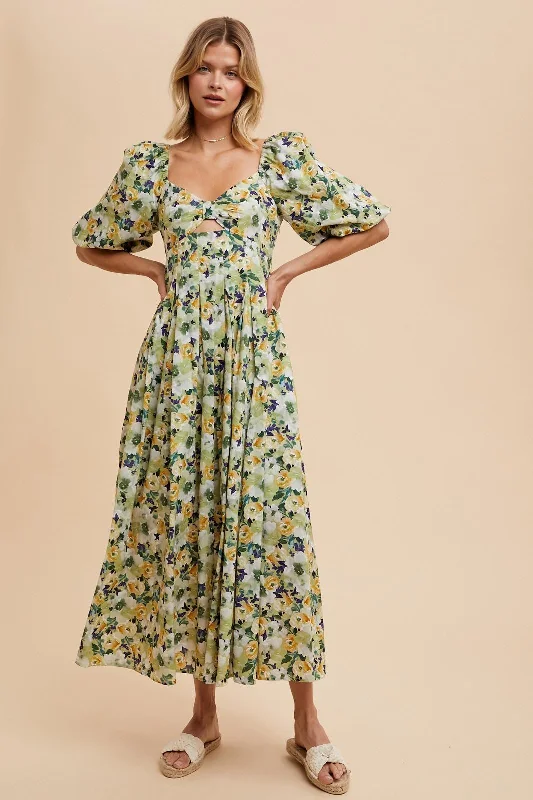 High-visibility DressFern Floral Cotton Maxi Dress