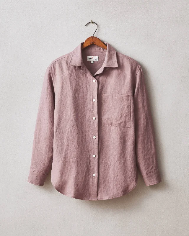 Easy Linen Long Sleeve Shirt - Twilight Mauve