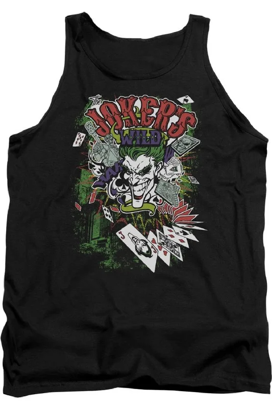 Batman Jokers Wild Adult Tank TopAthletic hoodie