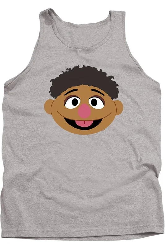 Sesame Street Tamir Face Adult TankTraining singlet