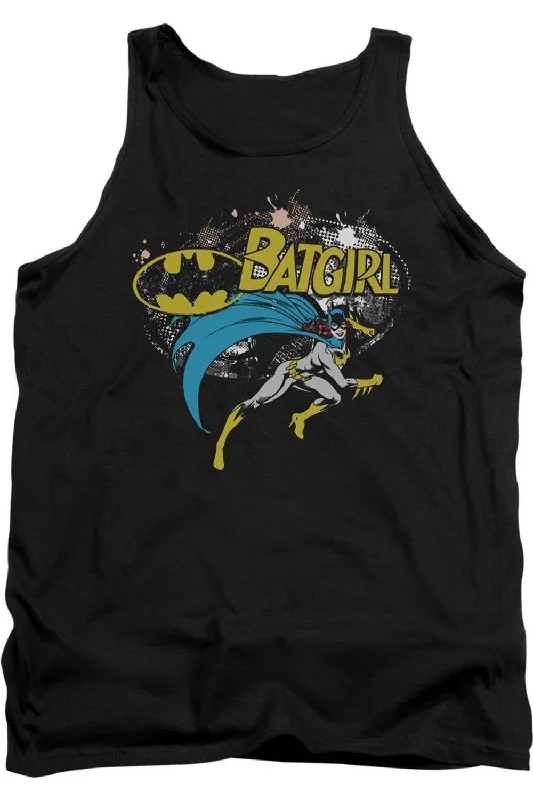 Batman Batgirl Halftone Adult Tank TopGym singlet