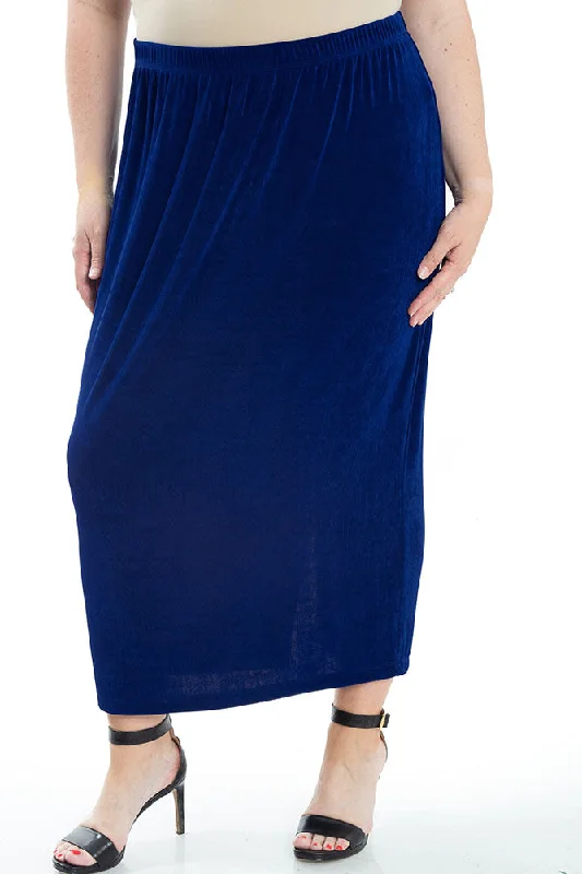 Vikki Vi Classic Royal Blue Straight Maxi SkirtBall Skirt