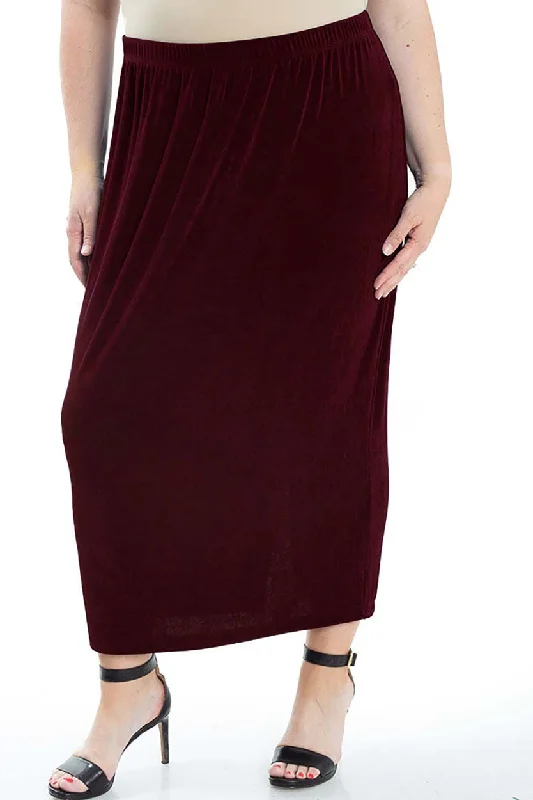 Vikki Vi Classic Shiraz Straight Maxi SkirtRunning Skirt